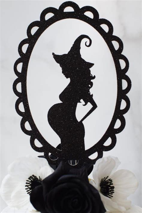 Pregnant witch cake topper